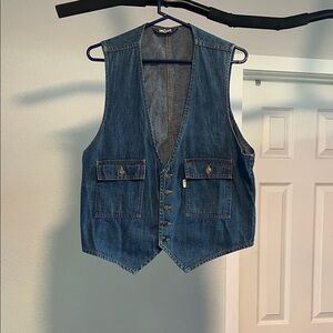 Levi's Produce Blue Denim Vest in Very Nice Condition
